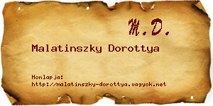 Malatinszky Dorottya névjegykártya